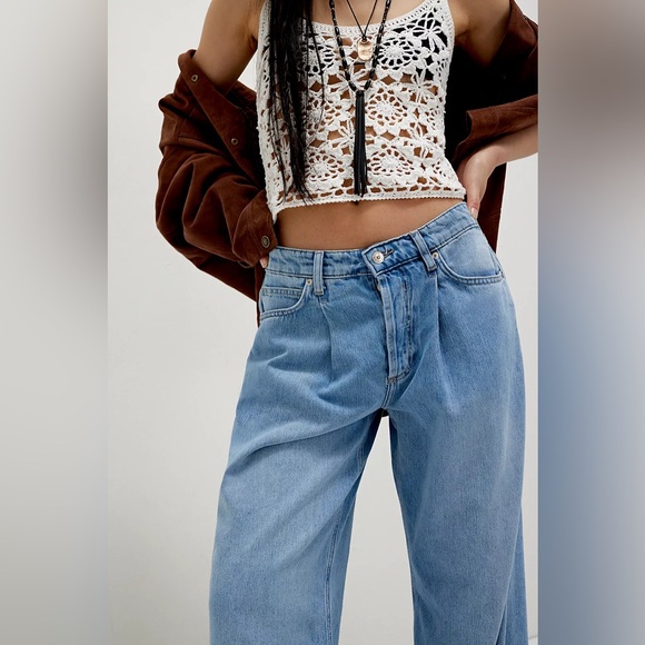 Free People We The Free Guessing Game Trouser Jeans - Picture 4 of 9